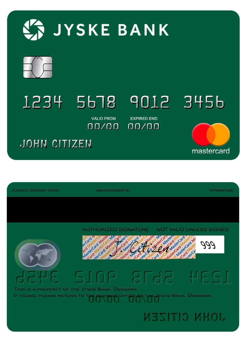 Denmark Jyske Bank mastercard